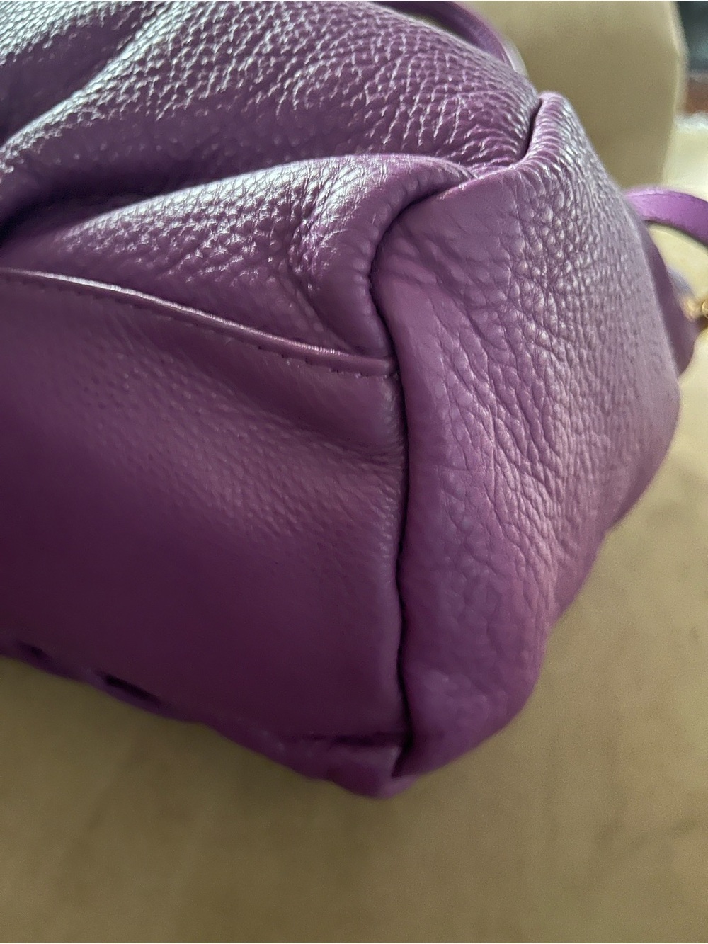 Marc By Marc Jacobs Purple Pebbled Leather Shoulder Bag - Picture 7 of 10
